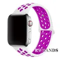 Bracelet sport respirant pour Apple Watch 38 à 49 mm – Couleur du bracelet 14 white purple