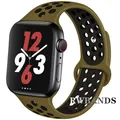 Bracelet sport respirant pour Apple Watch 38 à 49 mm – Couleur du bracelet 26 deep olive black