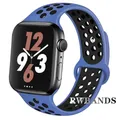 Bracelet sport respirant pour Apple Watch 38 à 49 mm – Couleur du bracelet 38 heart blue black