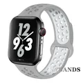 Bracelet sport respirant pour Apple Watch 38 à 49 mm – Couleur du bracelet 4 gray  white