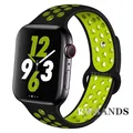 Bracelet sport respirant pour Apple Watch 38 à 49 mm – Couleur du bracelet 40 black yellow
