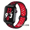 Bracelet sport respirant pour Apple Watch 38 à 49 mm – Couleur du bracelet 8 black red