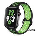 Bracelet sport respirant pour Apple Watch 38 à 49 mm – Couleur du bracelet 9 black and green