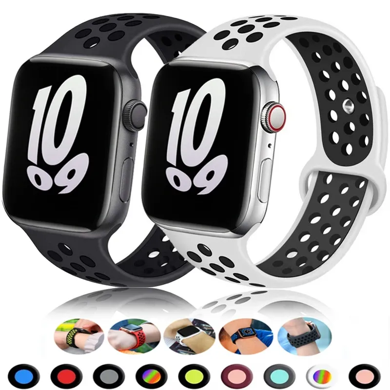Bracelet sport respirant pour Apple Watch 38 à 49 mm