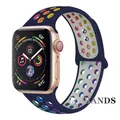 Bracelet sport respirant pour Apple Watch 38 à 49 mm – Couleur du bracelet Midnig blue colorful