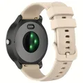 Bracelet sport silicone 18 à 22 mm pour Garmin – Couleur du bracelet 7 Beige