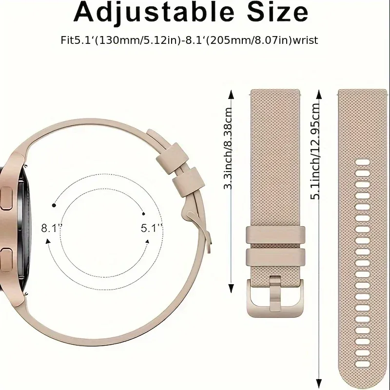 Bracelet sport silicone 18 à 22 mm pour Garmin