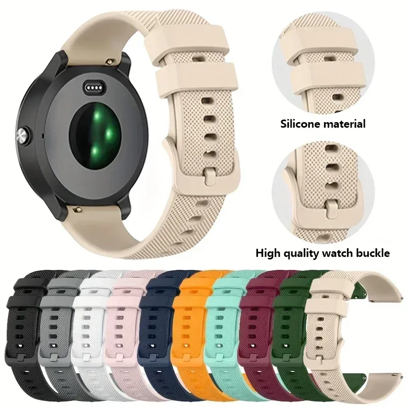 Bracelet sport silicone 18 à 22 mm pour Garmin
