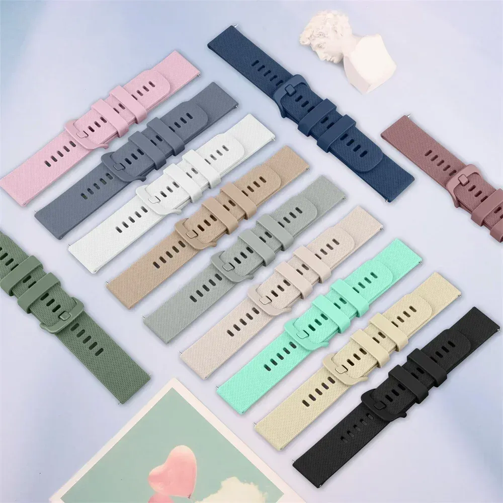 Bracelet sport silicone 18 à 22 mm pour Garmin