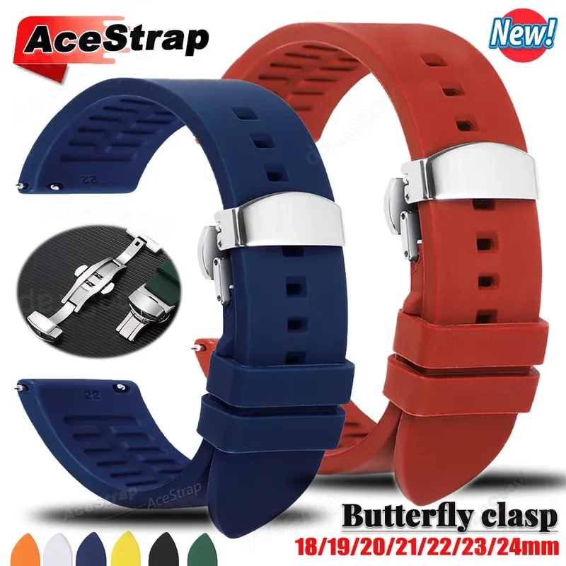 Bracelet sport silicone 18 à 24 mm