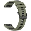 Bracelet sport silicone 20 à 26 mm Quick Fit Garmin – Couleur du bracelet Army green black