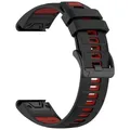 Bracelet sport silicone 20 à 26 mm Quick Fit Garmin – Couleur du bracelet Black red