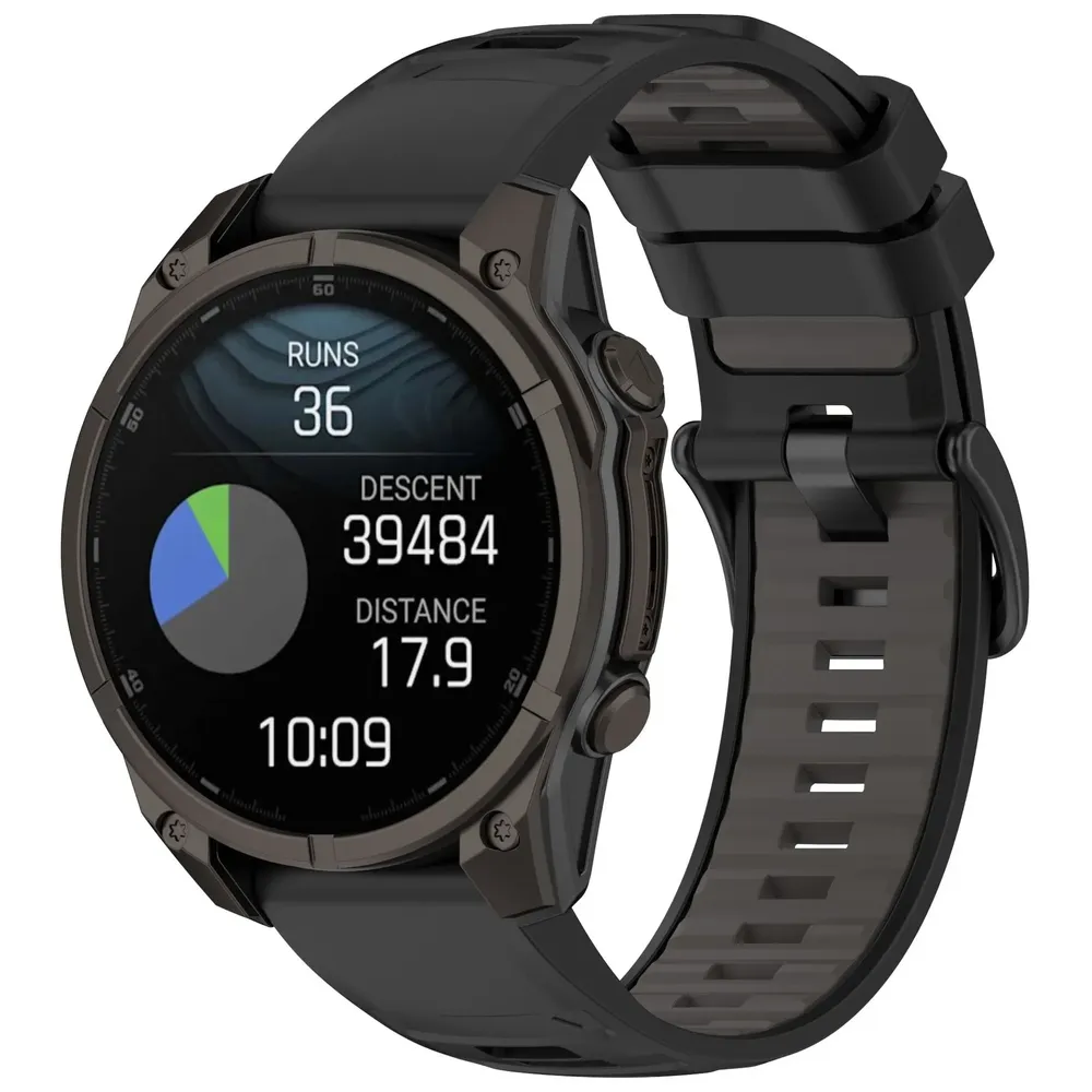 Bracelet sport silicone 20 à 26 mm Quick Fit Garmin