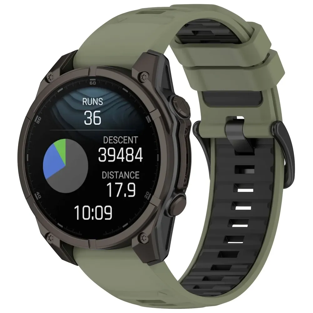 Bracelet sport silicone 20 à 26 mm Quick Fit Garmin