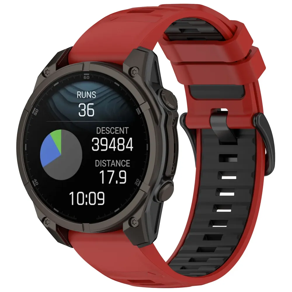 Bracelet sport silicone 20 à 26 mm Quick Fit Garmin