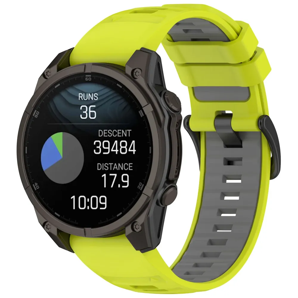 Bracelet sport silicone 20 à 26 mm Quick Fit Garmin
