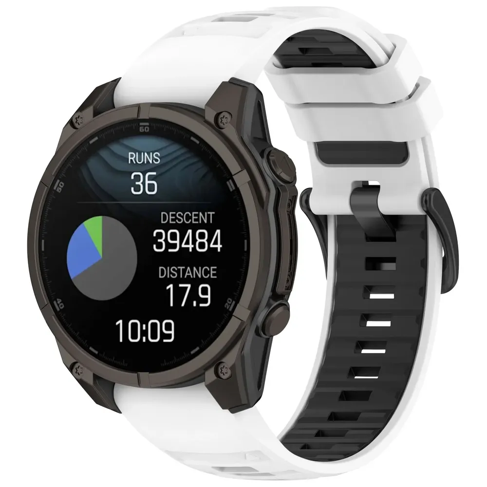 Bracelet sport silicone 20 à 26 mm Quick Fit Garmin