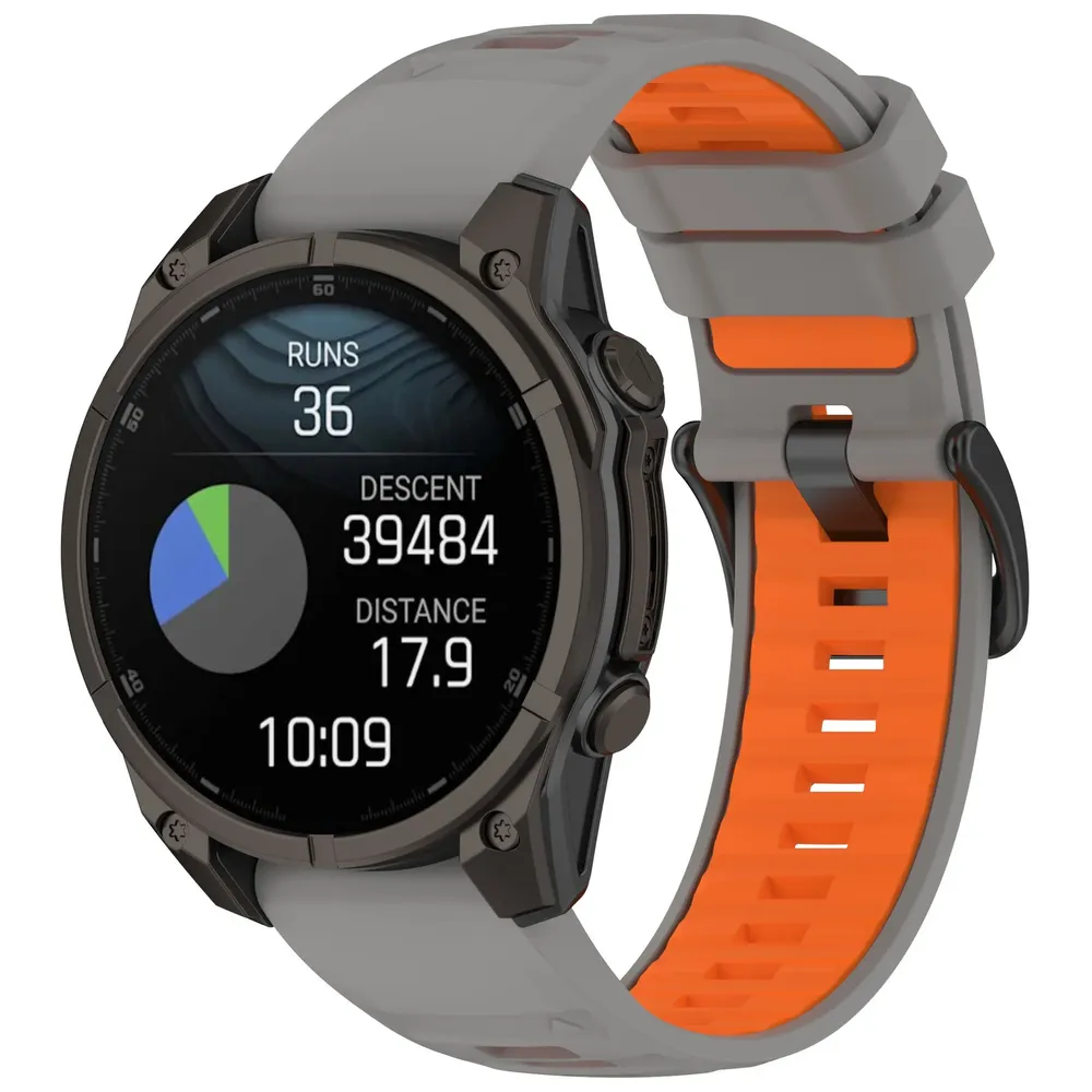 Bracelet sport silicone 20 à 26 mm Quick Fit Garmin