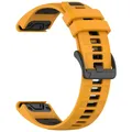 Bracelet sport silicone 20 à 26 mm Quick Fit Garmin – Couleur du bracelet Orange black
