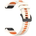 Bracelet sport silicone 20 à 26 mm Quick Fit Garmin – Couleur du bracelet Starlight Orange