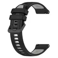 Bracelet sport silicone 20 et 22 mm Garmin Vivoactive – Couleur du bracelet Black Gray