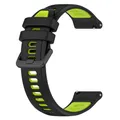 Bracelet sport silicone 20 et 22 mm Garmin Vivoactive – Couleur du bracelet Black Green