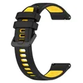 Bracelet sport silicone 20 et 22 mm Garmin Vivoactive – Couleur du bracelet Black Yellow