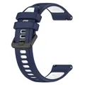 Bracelet sport silicone 20 et 22 mm Garmin Vivoactive – Couleur du bracelet Blue White