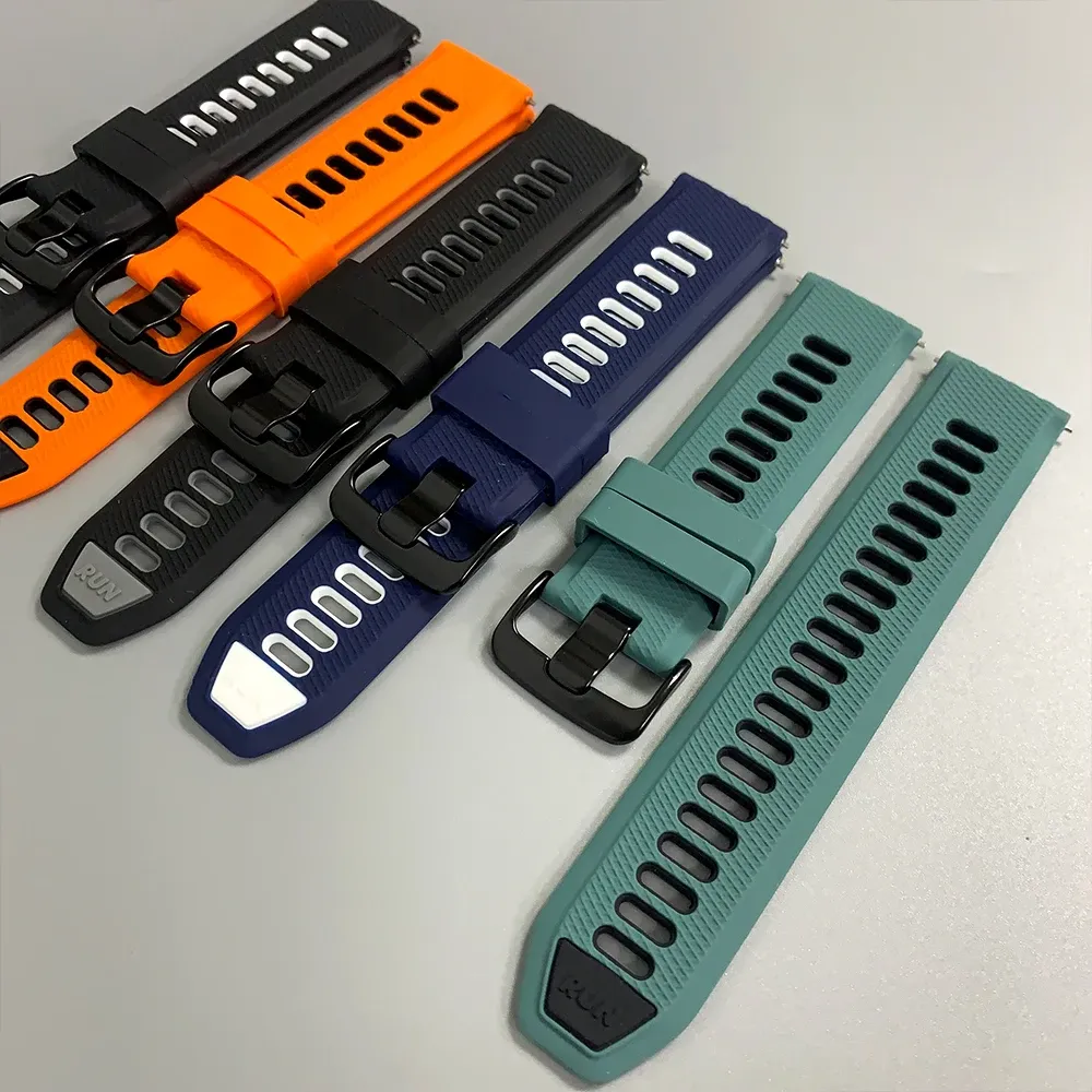 Bracelet sport silicone 20 et 22 mm Garmin Vivoactive