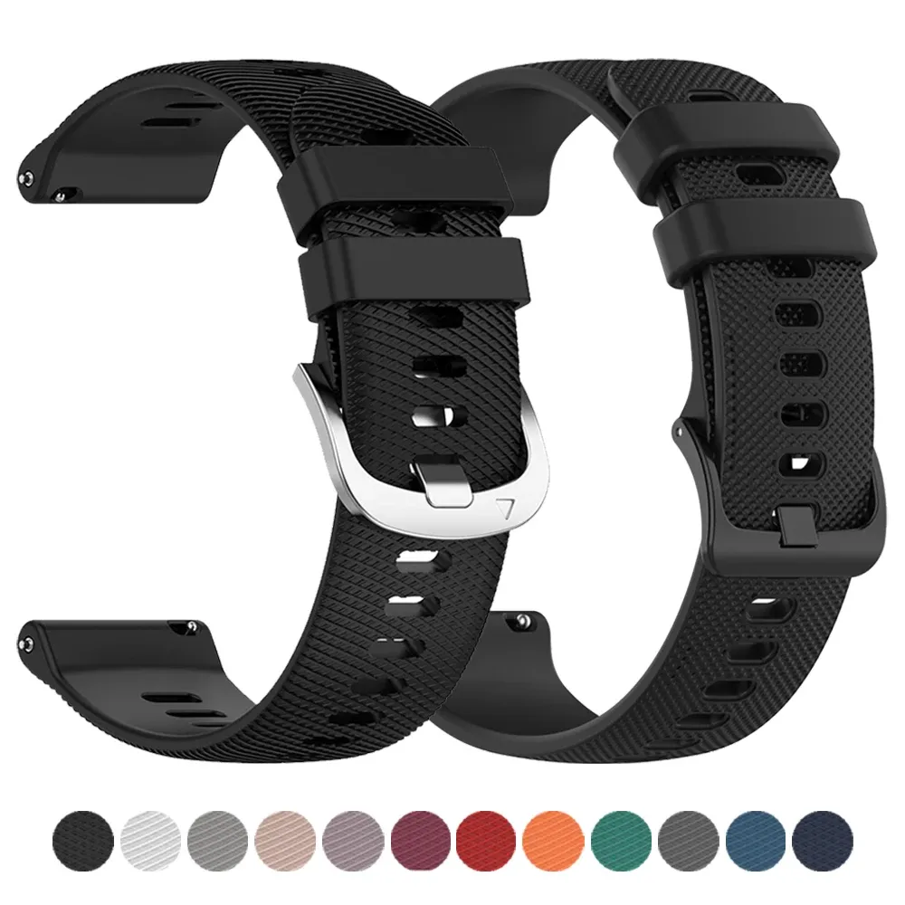 Bracelet sport silicone 20 et 22 mm Garmin Vivoactive