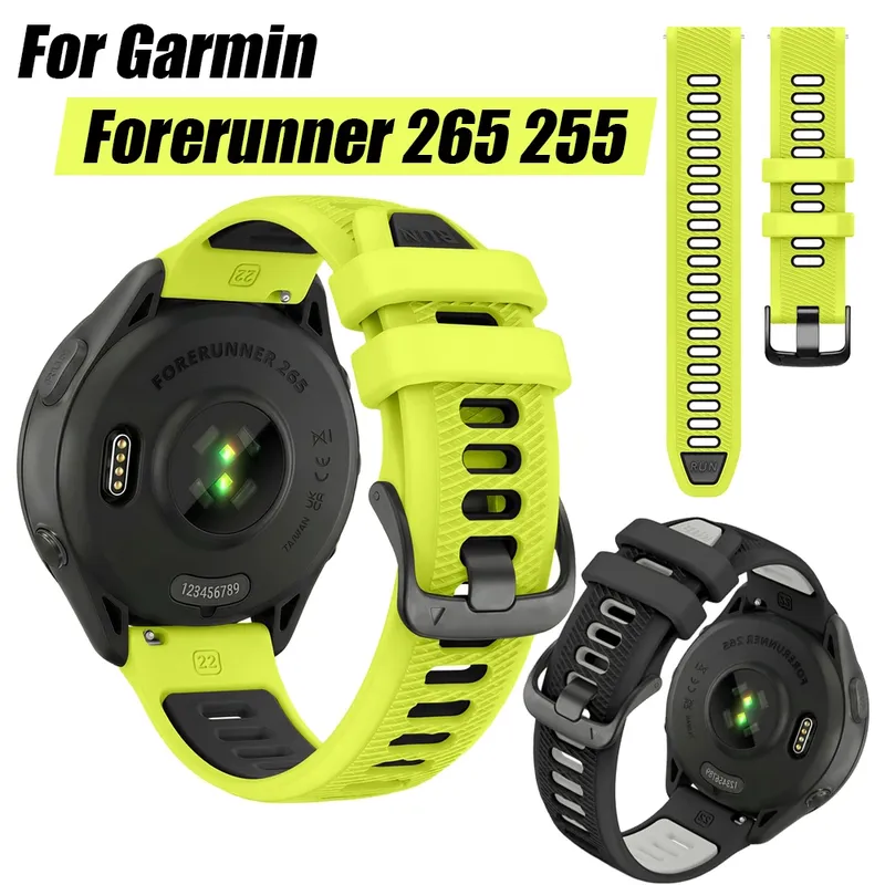 Bracelet sport silicone 22 mm Garmin Forerunner Vivoactive
