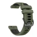 Bracelet sport silicone 22 mm Garmin Forerunner Vivoactive – Couleur du bracelet ArmyGreen Black