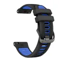 Bracelet sport silicone 22 mm Garmin Forerunner Vivoactive – Couleur du bracelet Black Blue
