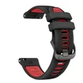 Bracelet sport silicone 22 mm Garmin Forerunner Vivoactive – Couleur du bracelet Black Red