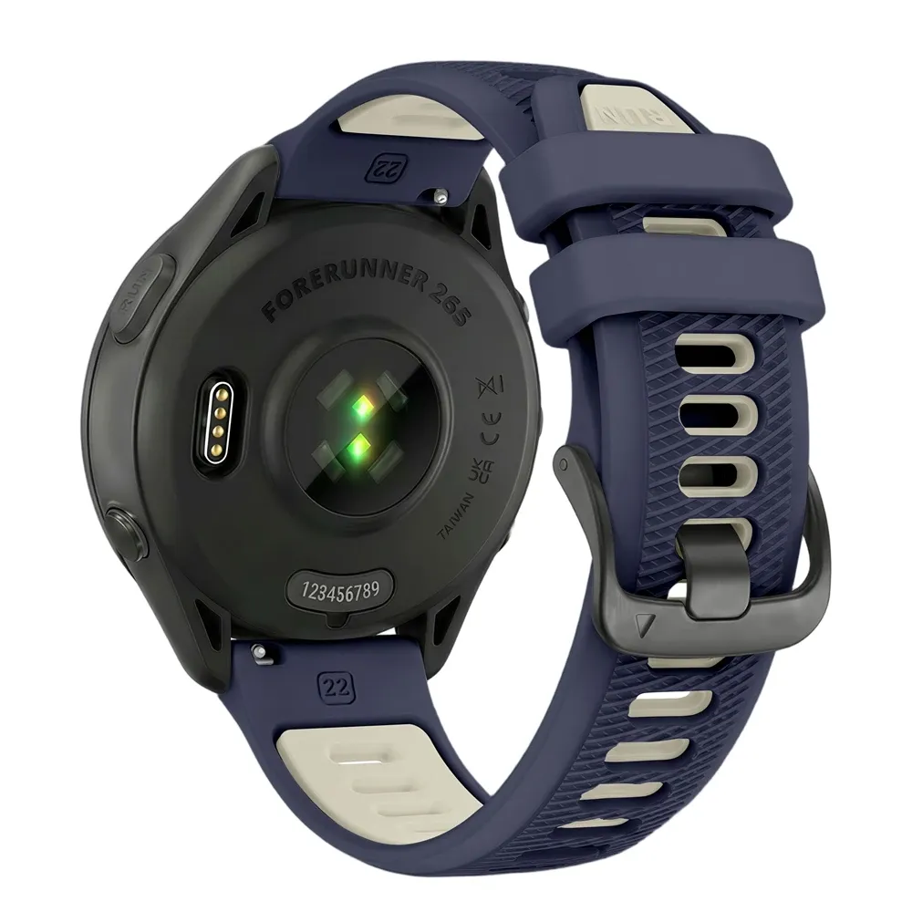 Bracelet sport silicone 22 mm Garmin Forerunner Vivoactive
