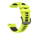 Bracelet sport silicone 22 mm Garmin Forerunner Vivoactive – Couleur du bracelet Green Black