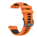 Bracelet sport silicone 22 mm Garmin Forerunner Vivoactive – Couleur du bracelet Orange Black