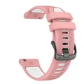 Bracelet sport silicone 22 mm Garmin Forerunner Vivoactive – Couleur du bracelet Pink White