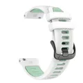 Bracelet sport silicone 22 mm Garmin Forerunner Vivoactive – Couleur du bracelet White Teal
