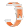Bracelet sport silicone Garmin Forerunner 18 à 22 mm – Couleur du bracelet Orange