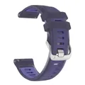 Bracelet sport silicone Garmin Forerunner 18 à 22 mm – Couleur du bracelet Purple