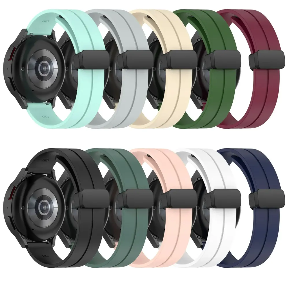 Bracelet sport silicone magnétique 20 et 22 mm