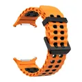 Bracelet sport silicone marin pour Samsung Galaxy Watch Ultra – Couleur du bracelet B-Orange Black