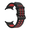 Bracelet sport silicone marin pour Samsung Galaxy Watch Ultra – Couleur du bracelet B-Black Red