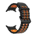 Bracelet sport silicone marin pour Samsung Galaxy Watch Ultra – Couleur du bracelet B-Black Orange