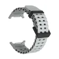 Bracelet sport silicone marin pour Samsung Galaxy Watch Ultra – Couleur du bracelet Black-Light Grey