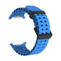 Bracelet sport silicone marin pour Samsung Galaxy Watch Ultra – Couleur du bracelet Black-Blue