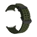 Bracelet sport silicone marin pour Samsung Galaxy Watch Ultra – Couleur du bracelet Black-Army Green