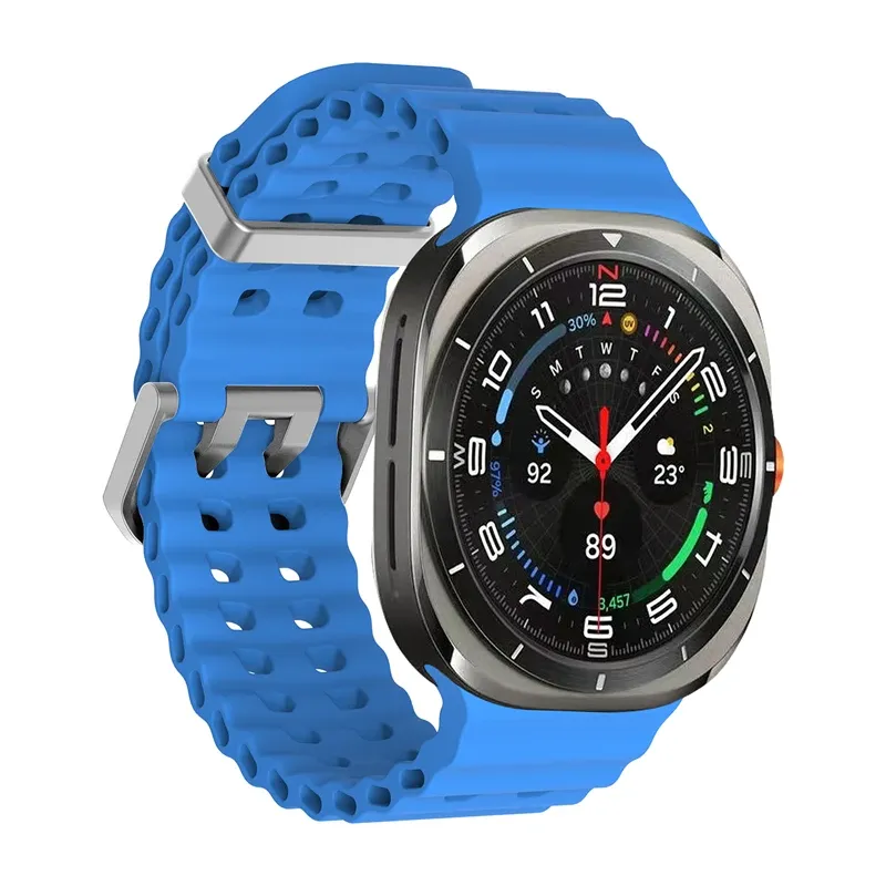 Bracelet sport silicone marin pour Samsung Galaxy Watch Ultra