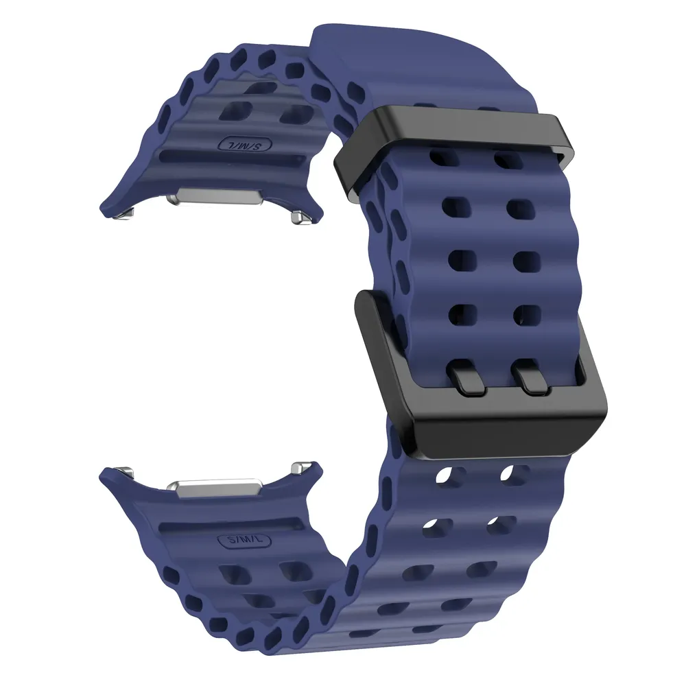 Bracelet sport silicone marin pour Samsung Galaxy Watch Ultra